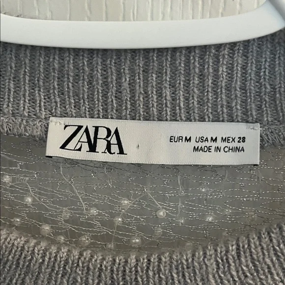 Zara Silver Beaded Women's Sweater - Picture 3 of 3